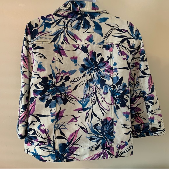 TanJay Jacket Button Front Floral Sz 8P - Picture 3 of 15